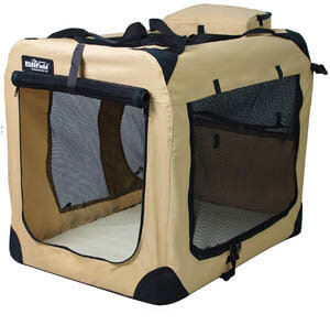 EliteField 3-Door Folding Soft Dog Crate, Indoor and Outdoor Pet Home