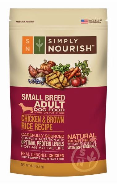 Simply Nourish™ Small Breed Adult Dog Food - Natural, Chicken & Brown Rice