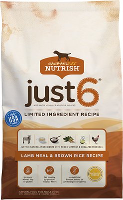 Rachael Ray Nutrish Just 6 Natural Lamb & Rice Limited Ingredient Recipe Dry Dog Food Rachael Ray Nutrish Just 6 Natural Lamb & Rice Limited Ingredient Recipe Dry Dog Food