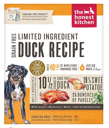 The Honest Kitchen Limited Ingredient Diet Duck Recipe Grain-Free Dehydrated Dog Food