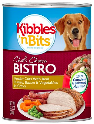 Kibbles n Bits Bistro Tender Cuts with Real Turkey, Wet Dog Food
